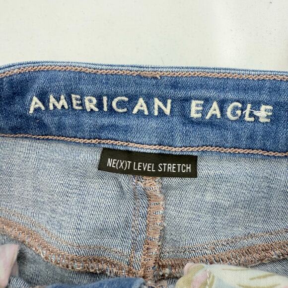 American Eagle Lot of 2 Distressed Denim Shorts Size 0 Stretch Hi-Rise Festival - Picture 10 of 10